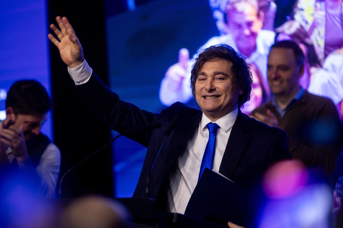 Javier Milei celebrates his victory in Buenos Aires