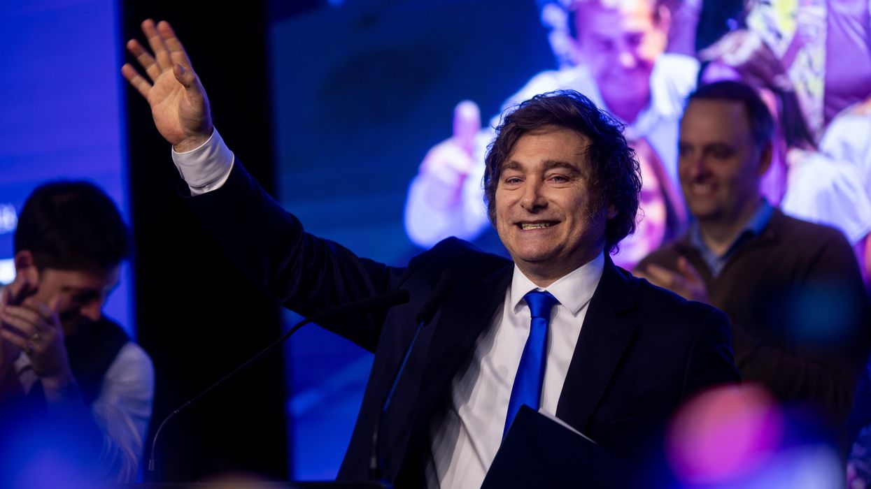 Javier Milei celebrates his victory in Buenos Aires