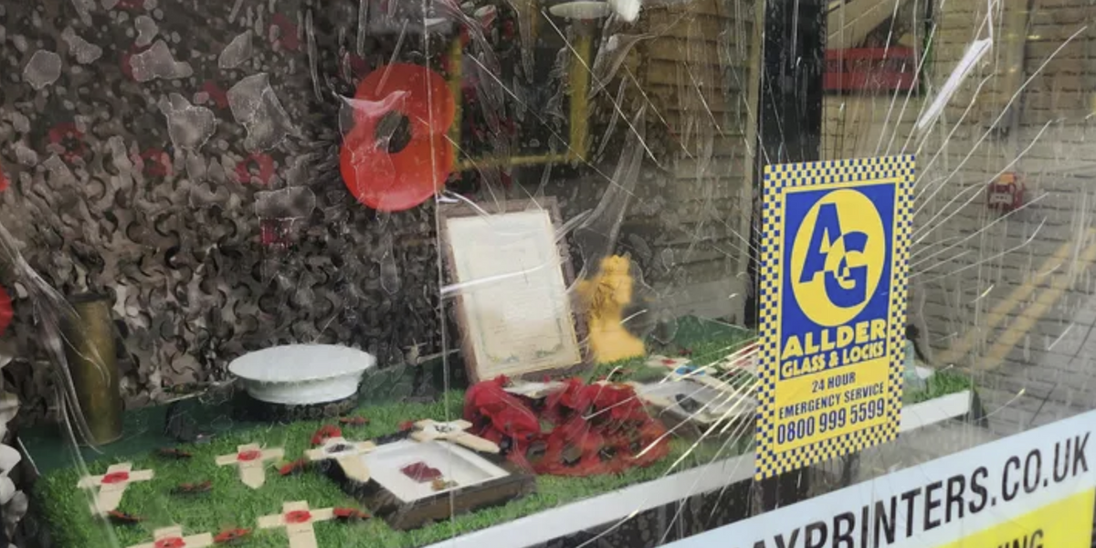NextImg:Poppy appeal display in leafy English town targeted in shameful attack