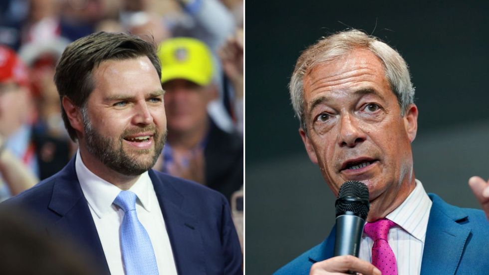 JD Vance and Nigel Farage