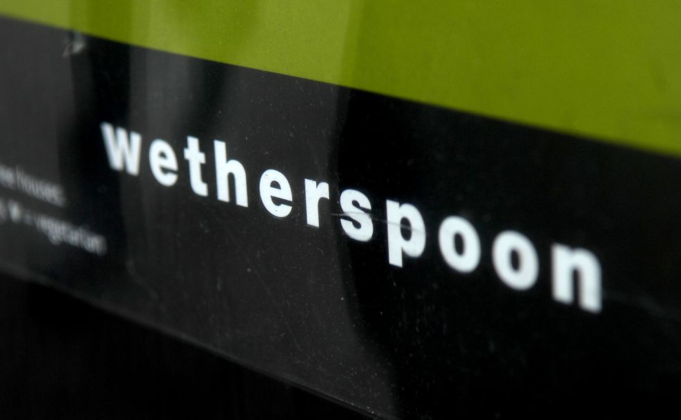 JD Wetherspoon logo in pub
