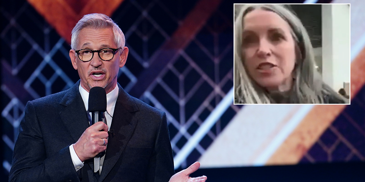 NextImg:Gary Lineker blasted as ‘coward’ amid Wembley protests over football trans row