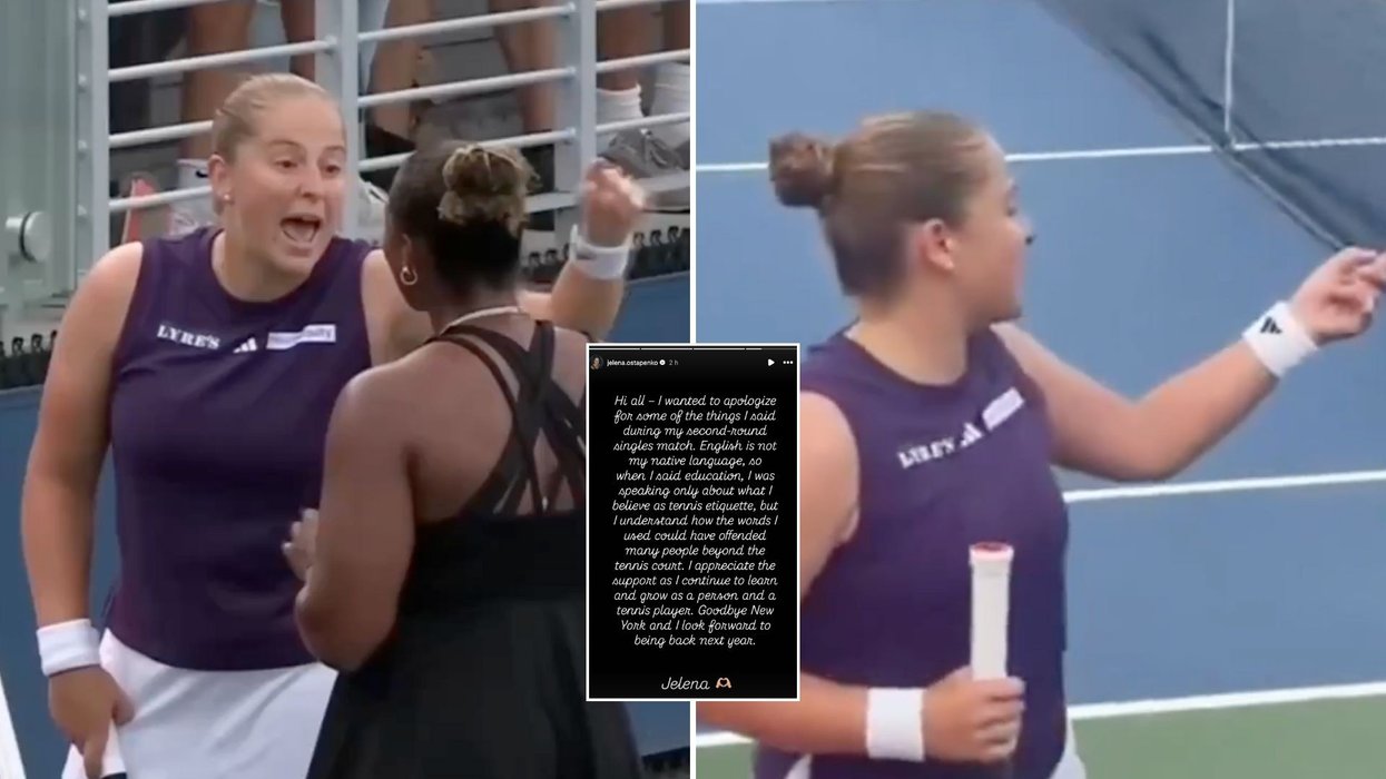 Jelena Ostapenko issues apology after sparking racism row at US Open