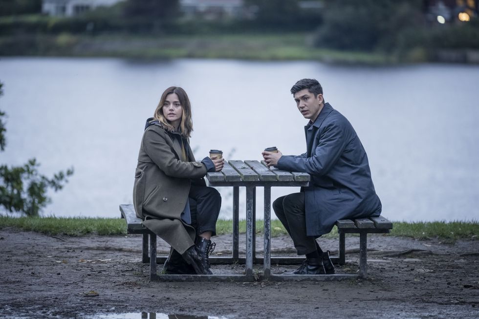 Jenna Coleman and Archie Renaux in The Jetty