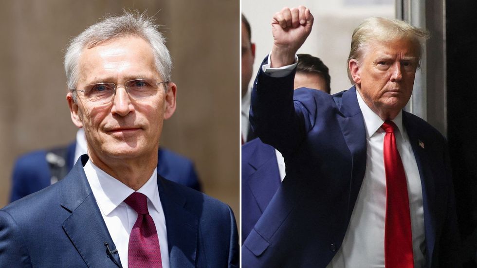 Jens Stoltenberg and Donald Trump