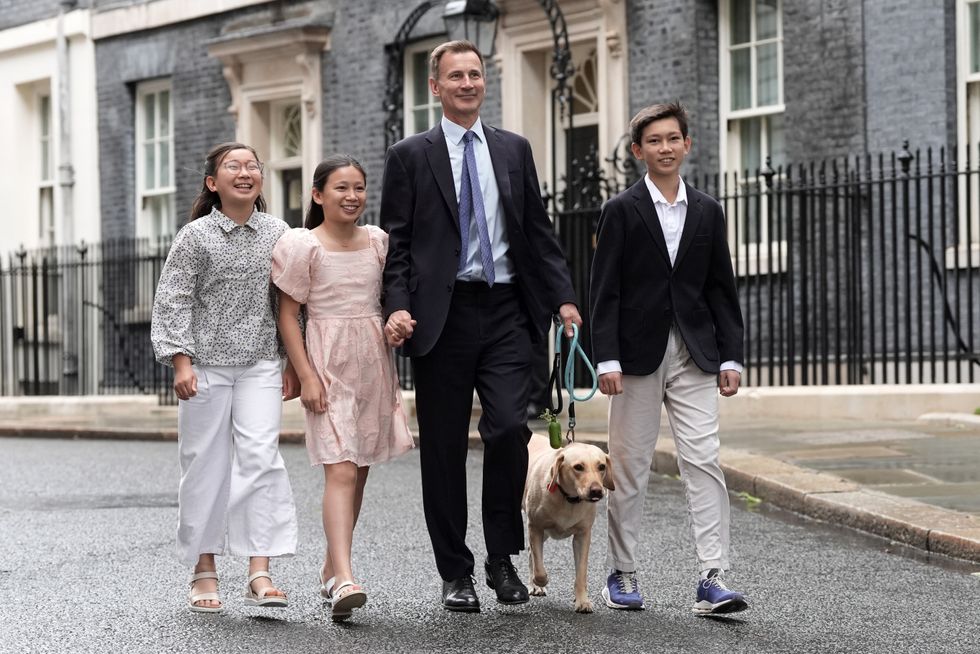 Jeremy and Lucia Hunt lived at 11 Downing St with their three children.