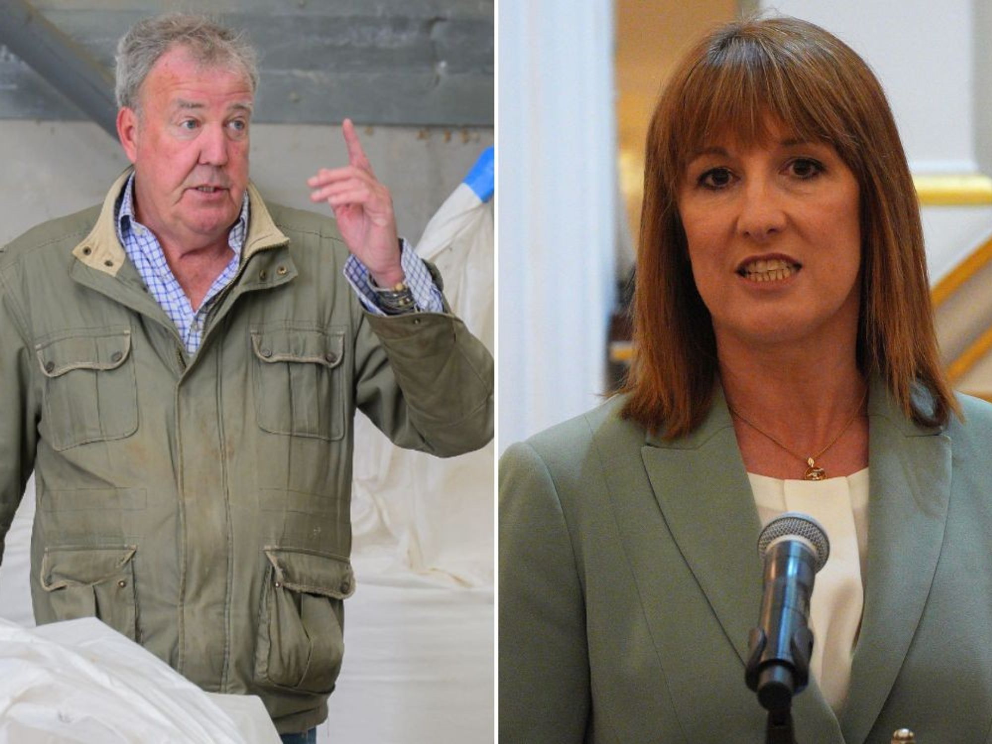 Jeremy Clarkson and Rachel Reeves