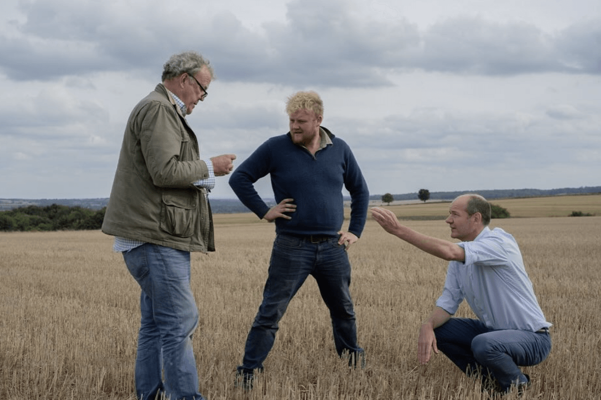 Jeremy Clarkson, Caleb Cooper and Charlie Ireland