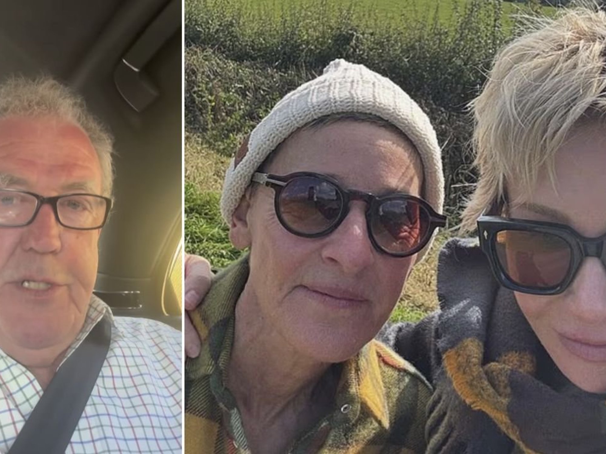 Jeremy Clarkson, Elle DeGeneres and Portia de Rossi