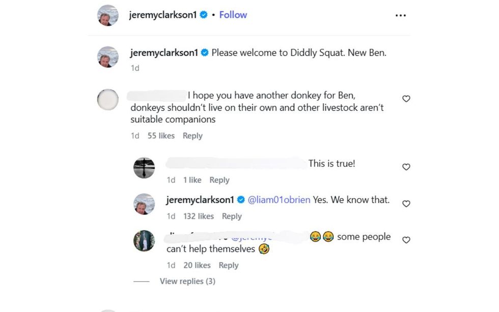 Jeremy Clarkson Instagram