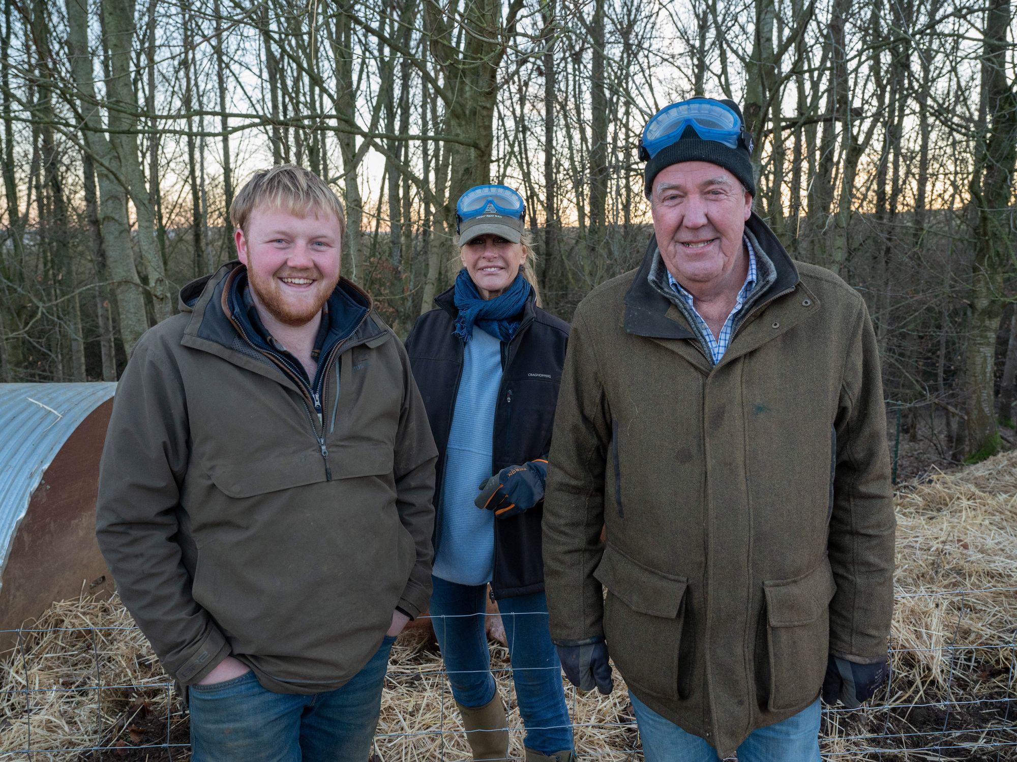 Jeremy Clarkson, Lisa Hogan and Kaleb Cooper