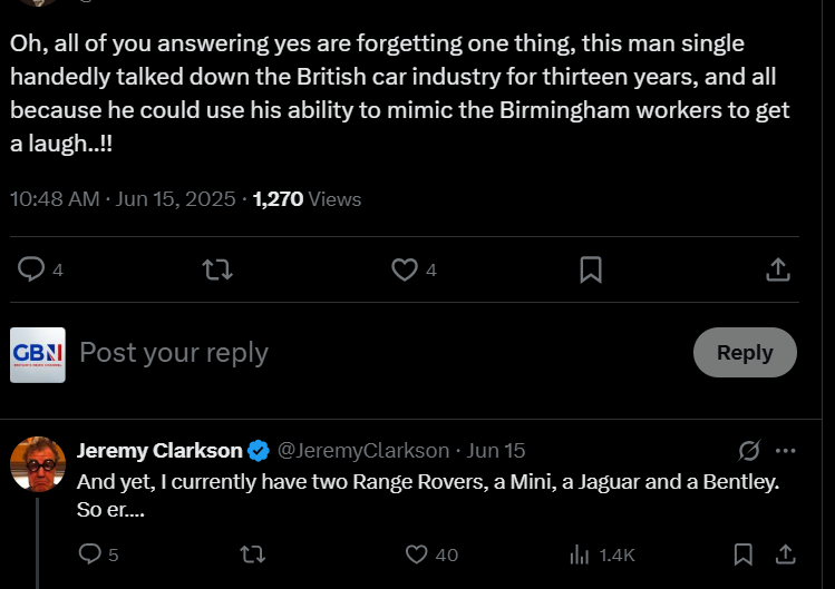 Jeremy Clarkson response