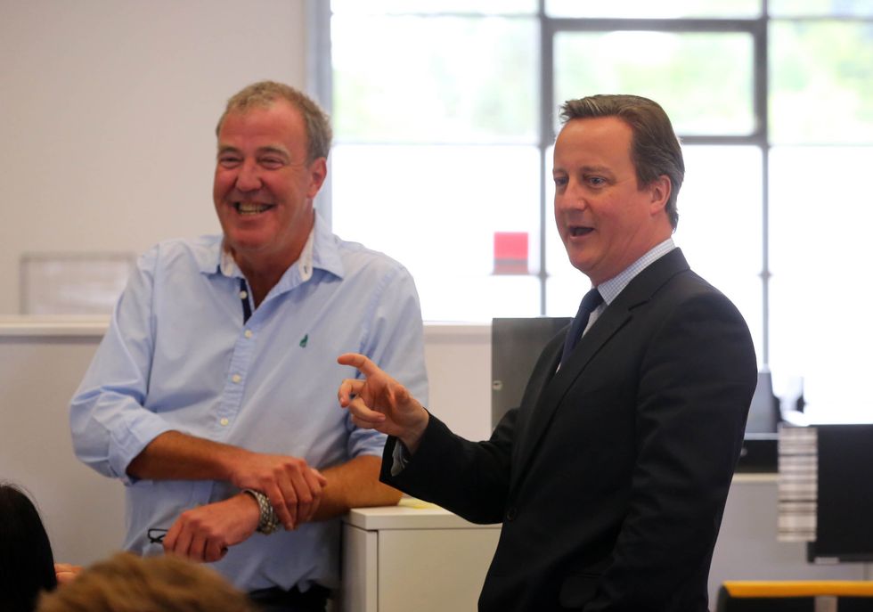 Jeremy Clarkson with David Cameron during the 2016 Brexit referendum