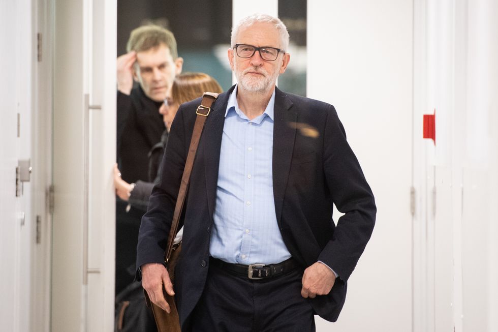 Jeremy Corbyn and his aides