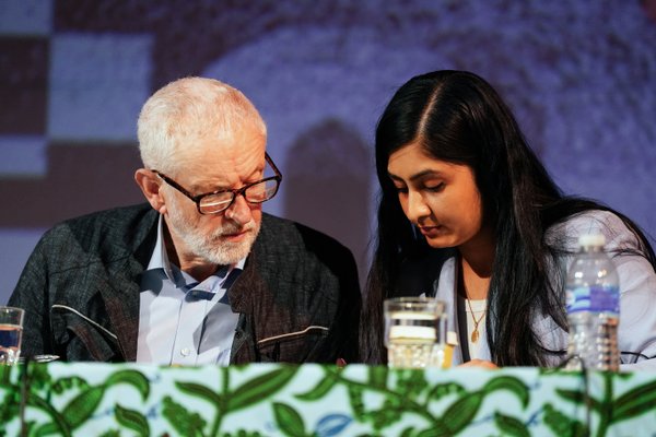 Jeremy Corbyn and Zarah Sultana