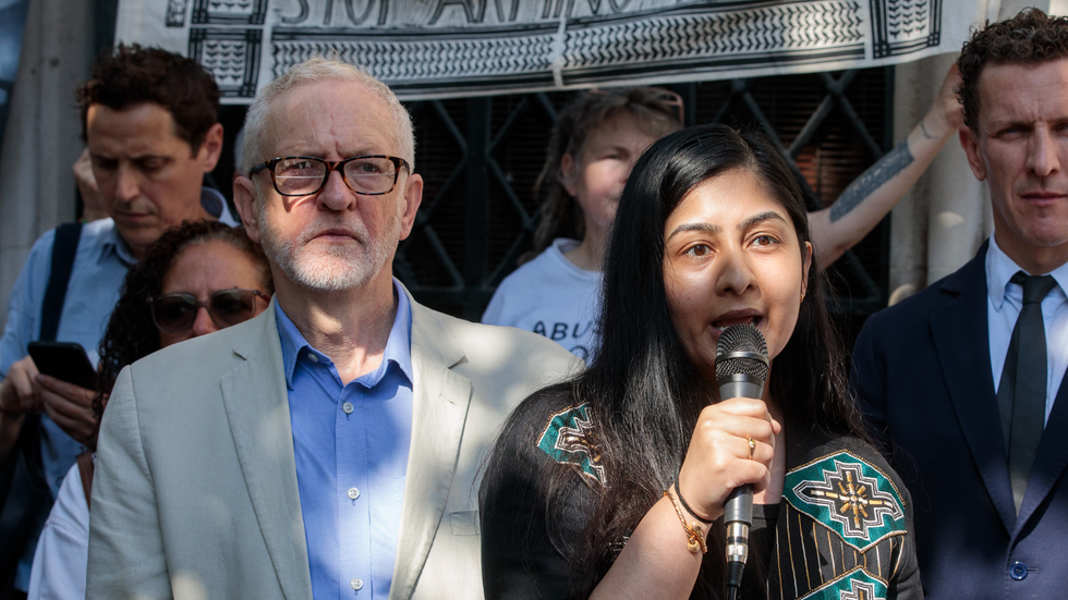 Jeremy Corbyn and Zarah Sultana