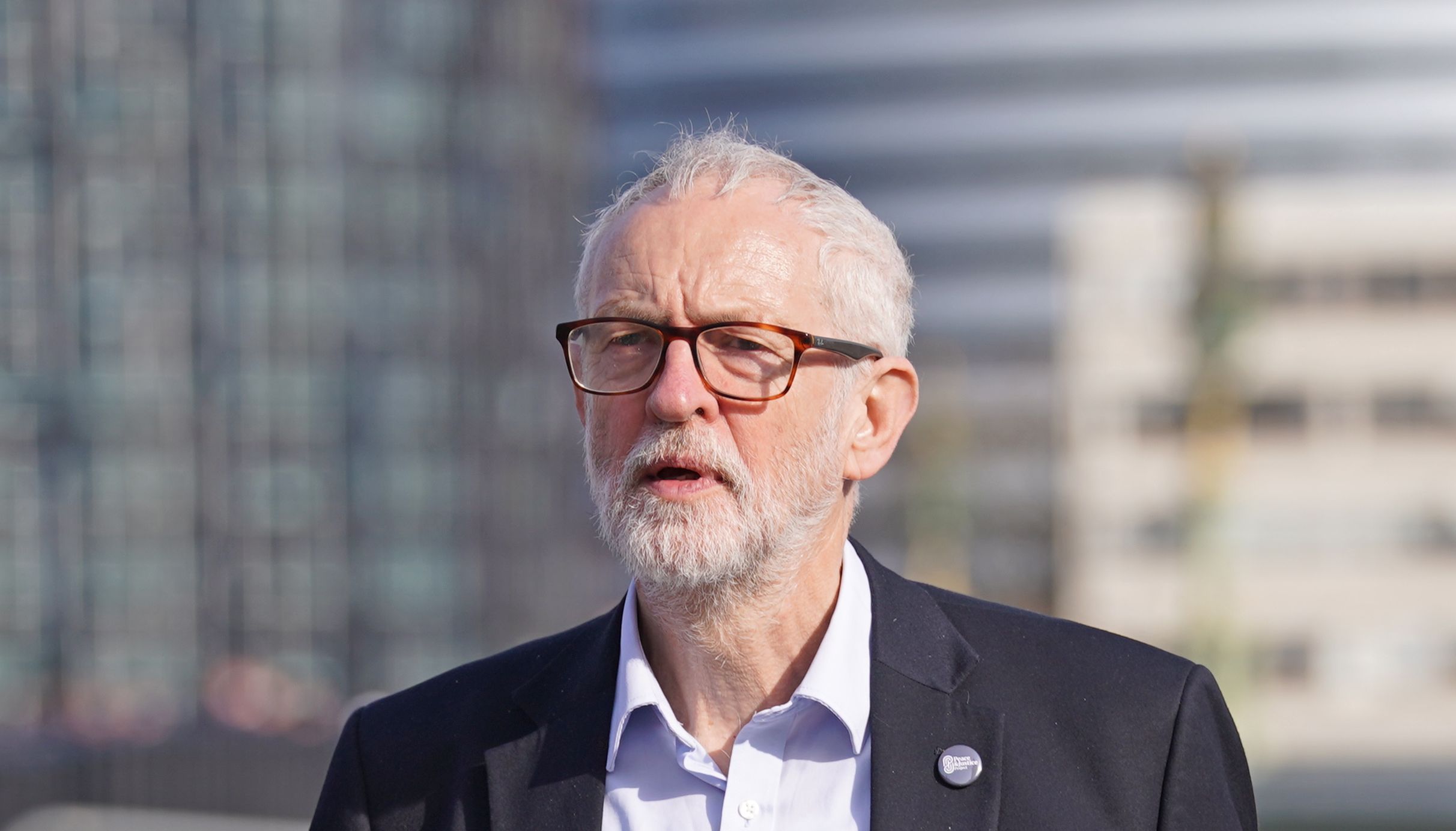 Jeremy Corbyn attends a ceremony on Westminster Bridge in London, to unveil a plaque to mark the fifth anniversary of the Westminster Bridge terror attack.