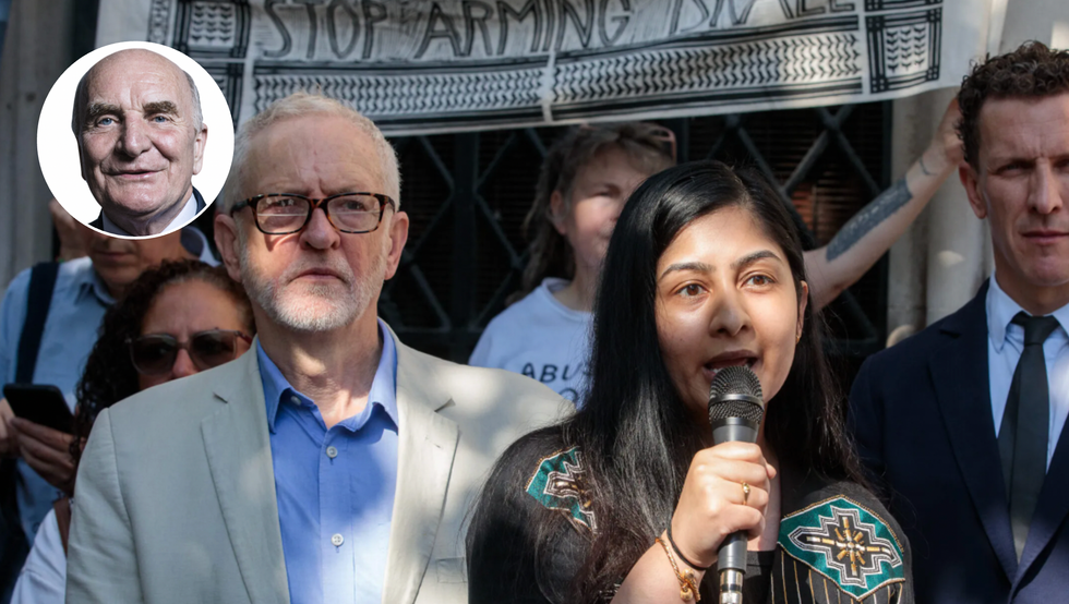 Jeremy Corbyn (left), Zarah Sultana (right)