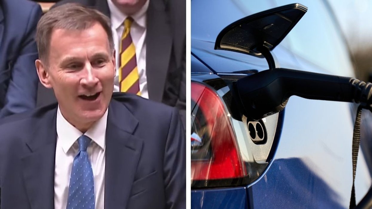 Jeremy Hunt and an EV charger