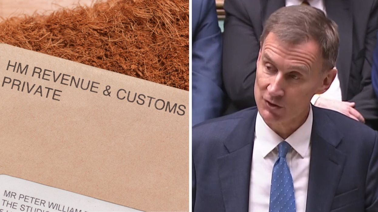 Jeremy Hunt and HMRC sign in pictures