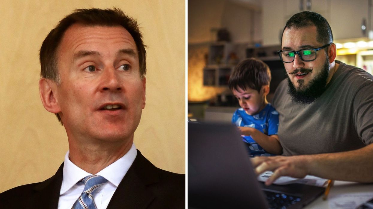 Jeremy Hunt and parent and child in pictures
