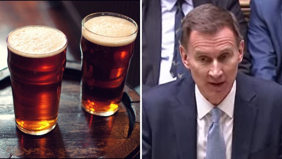 Jeremy Hunt and pints in pictures