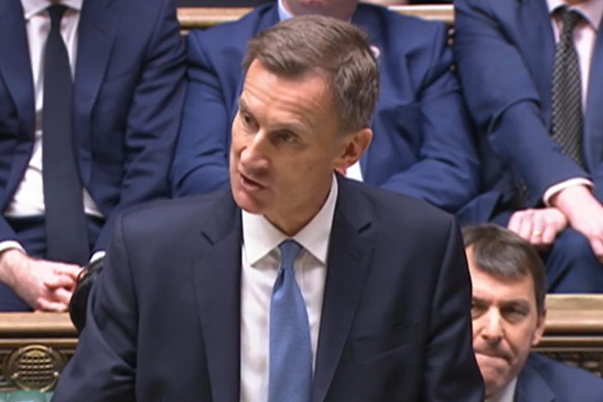 Jeremy Hunt announcing his Spring Budget in the Commons