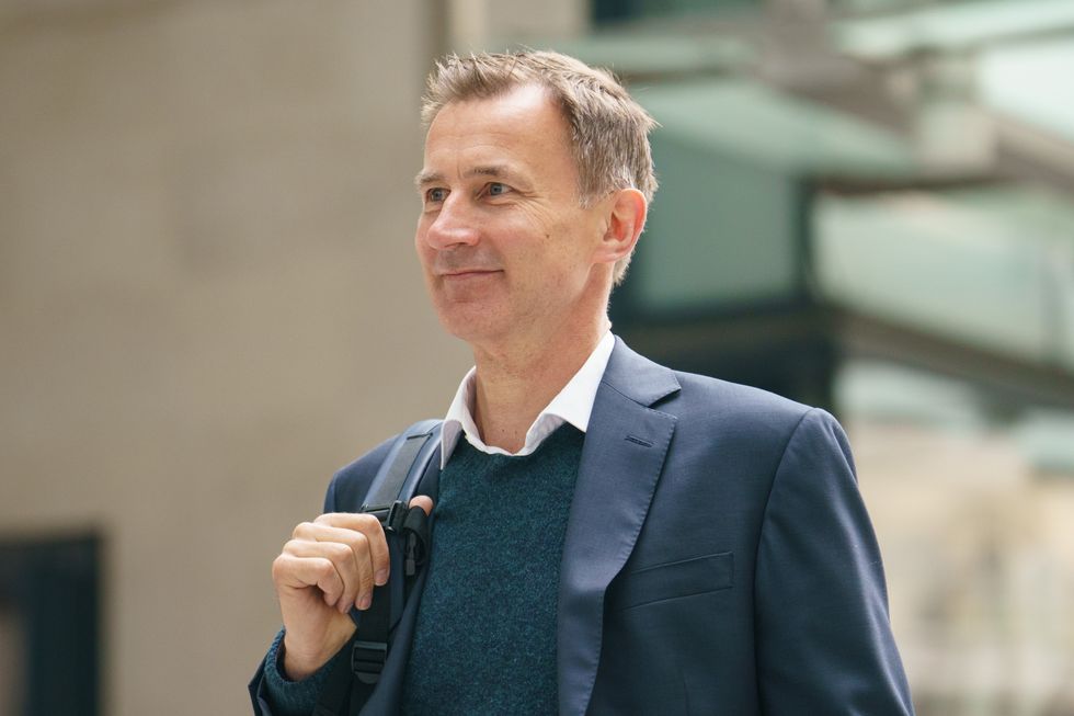 Jeremy Hunt arrives at BBC Broadcasting House in London, to appear on the BBC One current affairs programme, Sunday Morning. Picture date: Sunday May 15, 2022.
