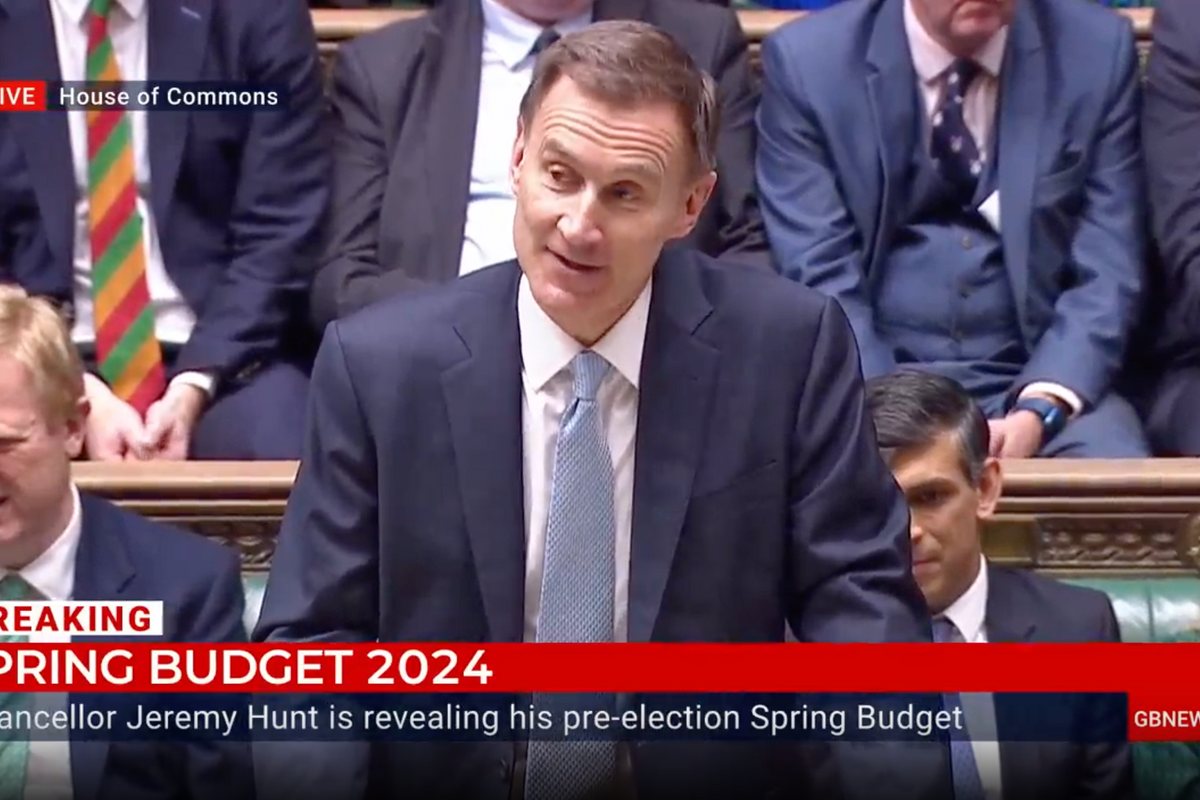 Jeremy Hunt delivering his Spring Budget speech