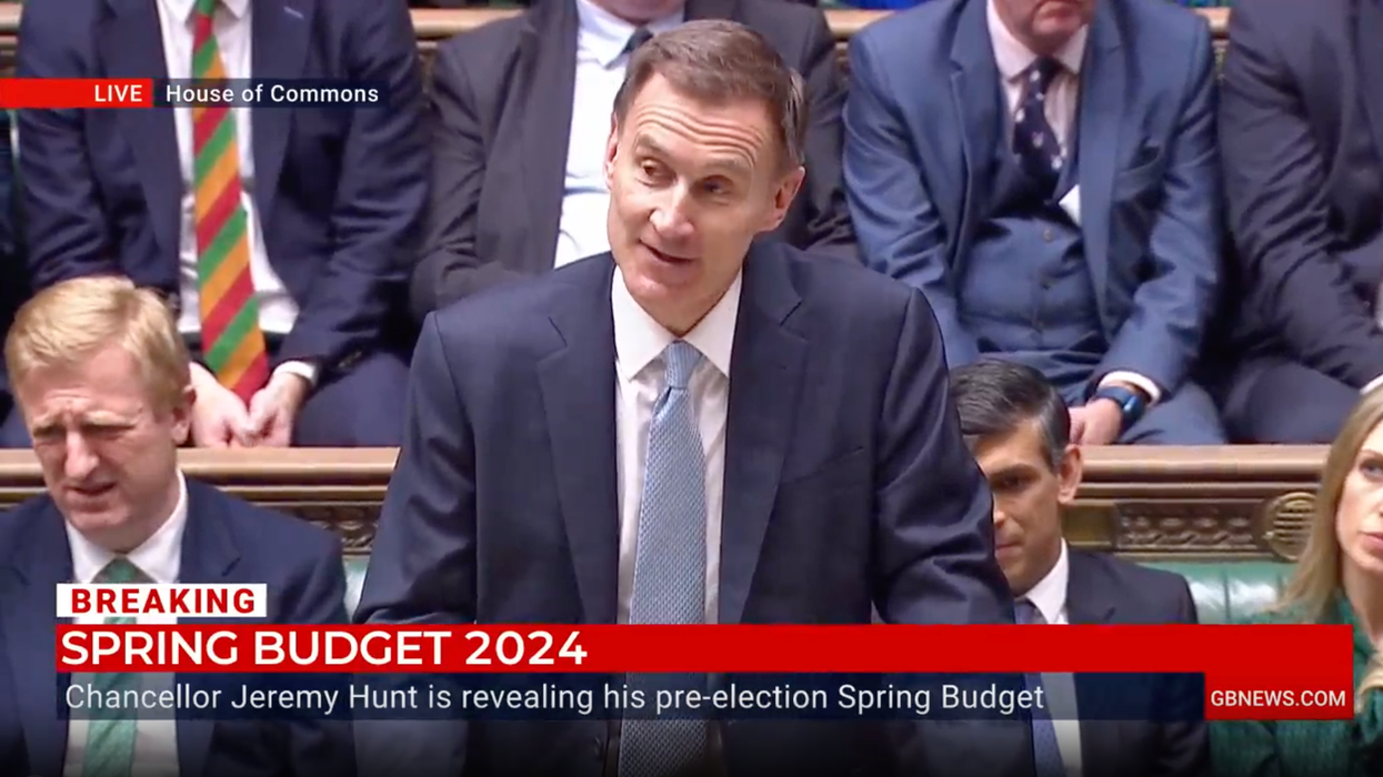 Jeremy Hunt delivering his Spring Budget speech