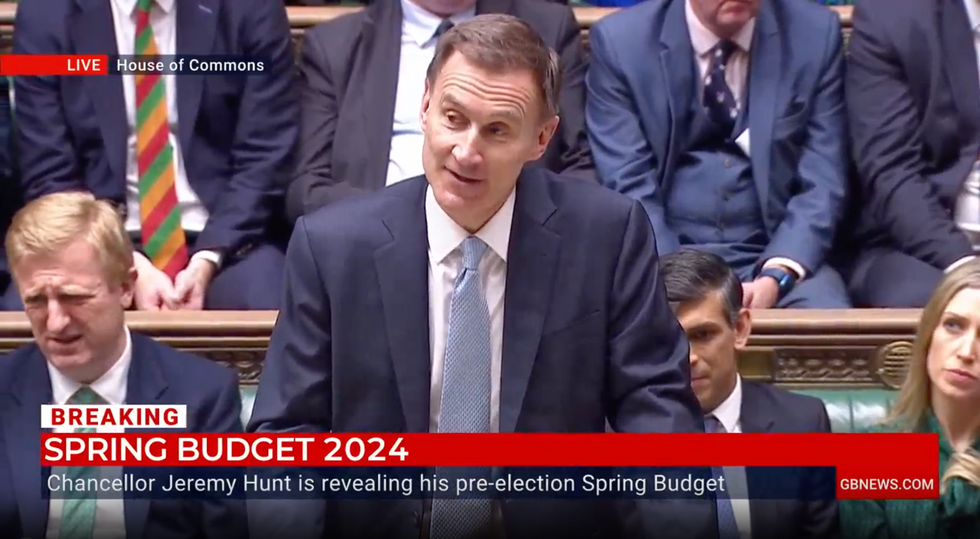 Jeremy Hunt delivering his Spring Budget speech
