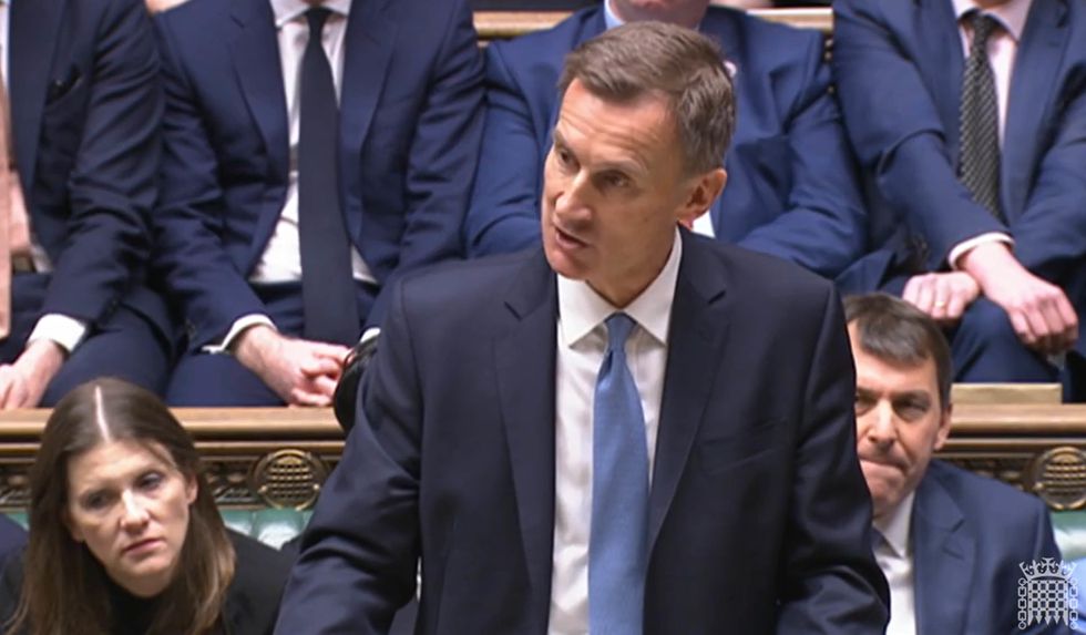 Jeremy Hunt delivering the Budget in the House of Commons