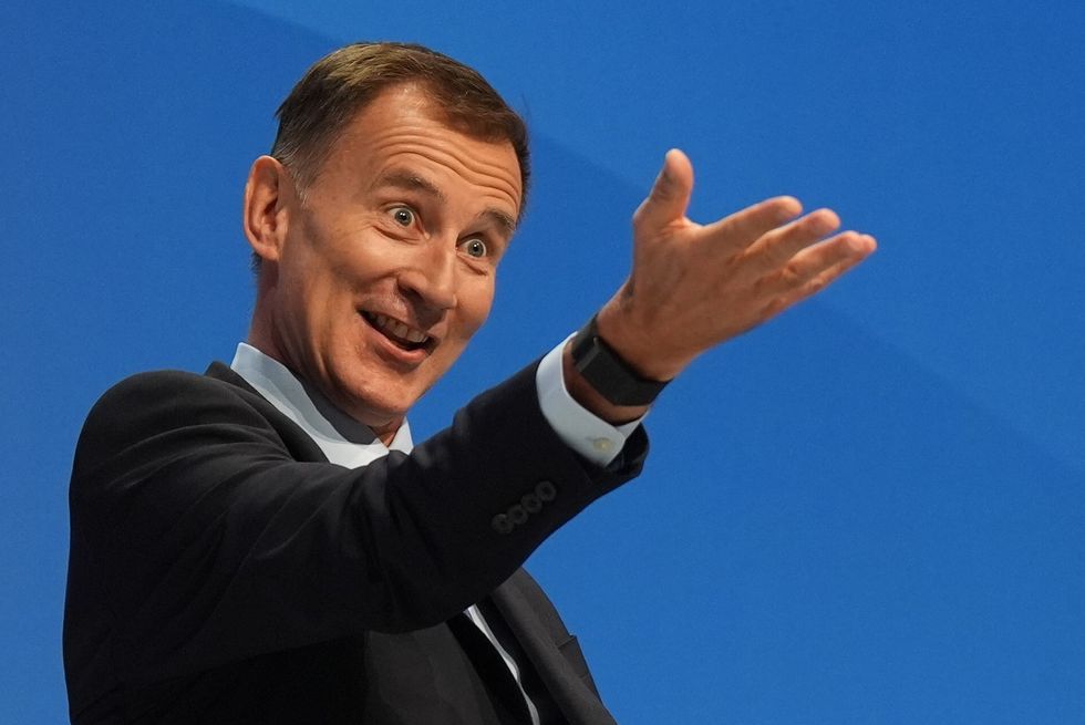 Jeremy Hunt during the Conservative Party Conference at the International Convention Centre in Birmingham