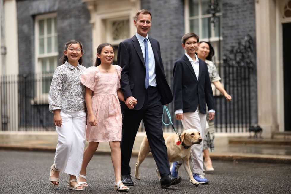 Jeremy Hunt leaves Downing Street for the final time