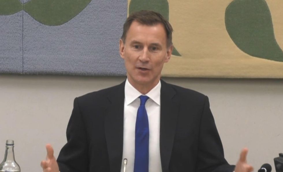 Jeremy Hunt's Parliament address is expected later today.