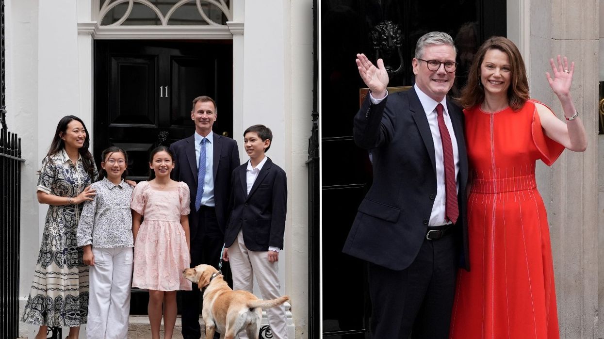 Jeremy Hunt with Family and Keir and Victoria Starmer