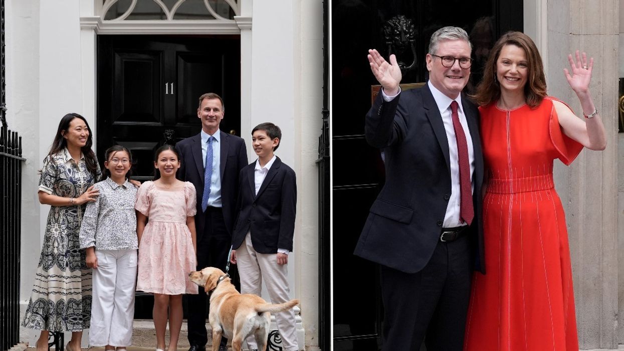 Jeremy Hunt with Family and Keir and Victoria Starmer