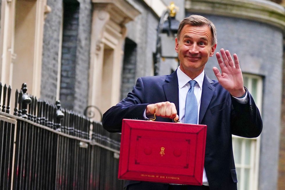 Jeremy Hunt with the Budget