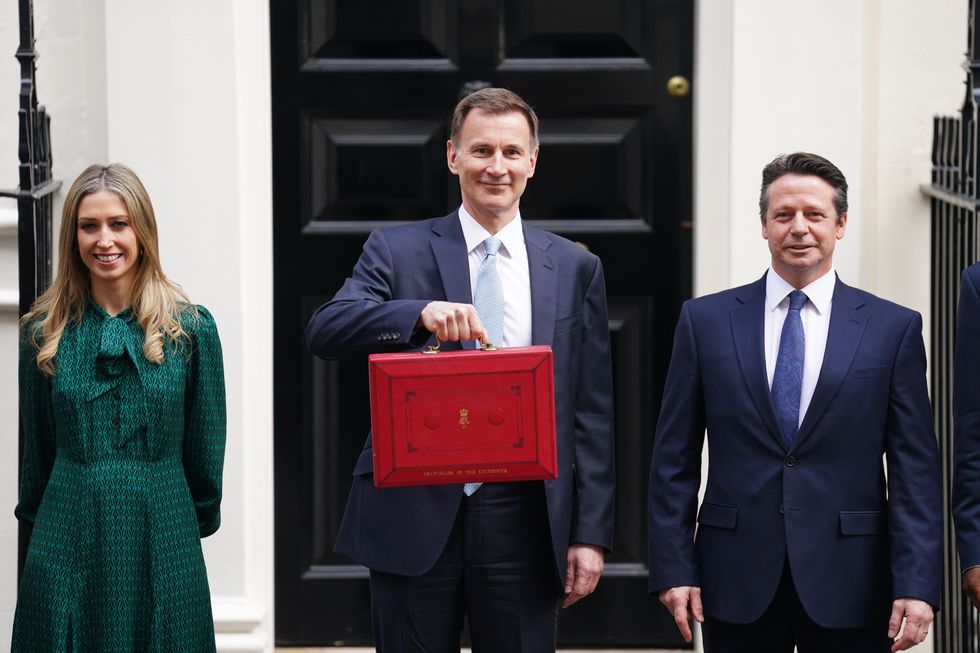 Jeremy Hunt with the Budget