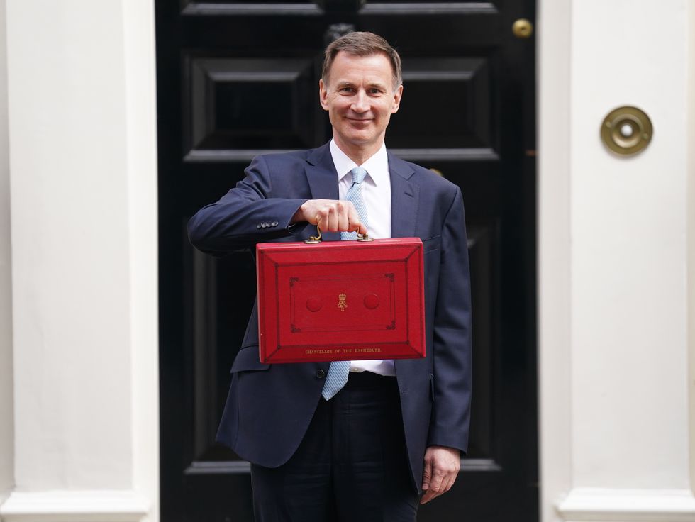 Jeremy Hunt with the Budget
