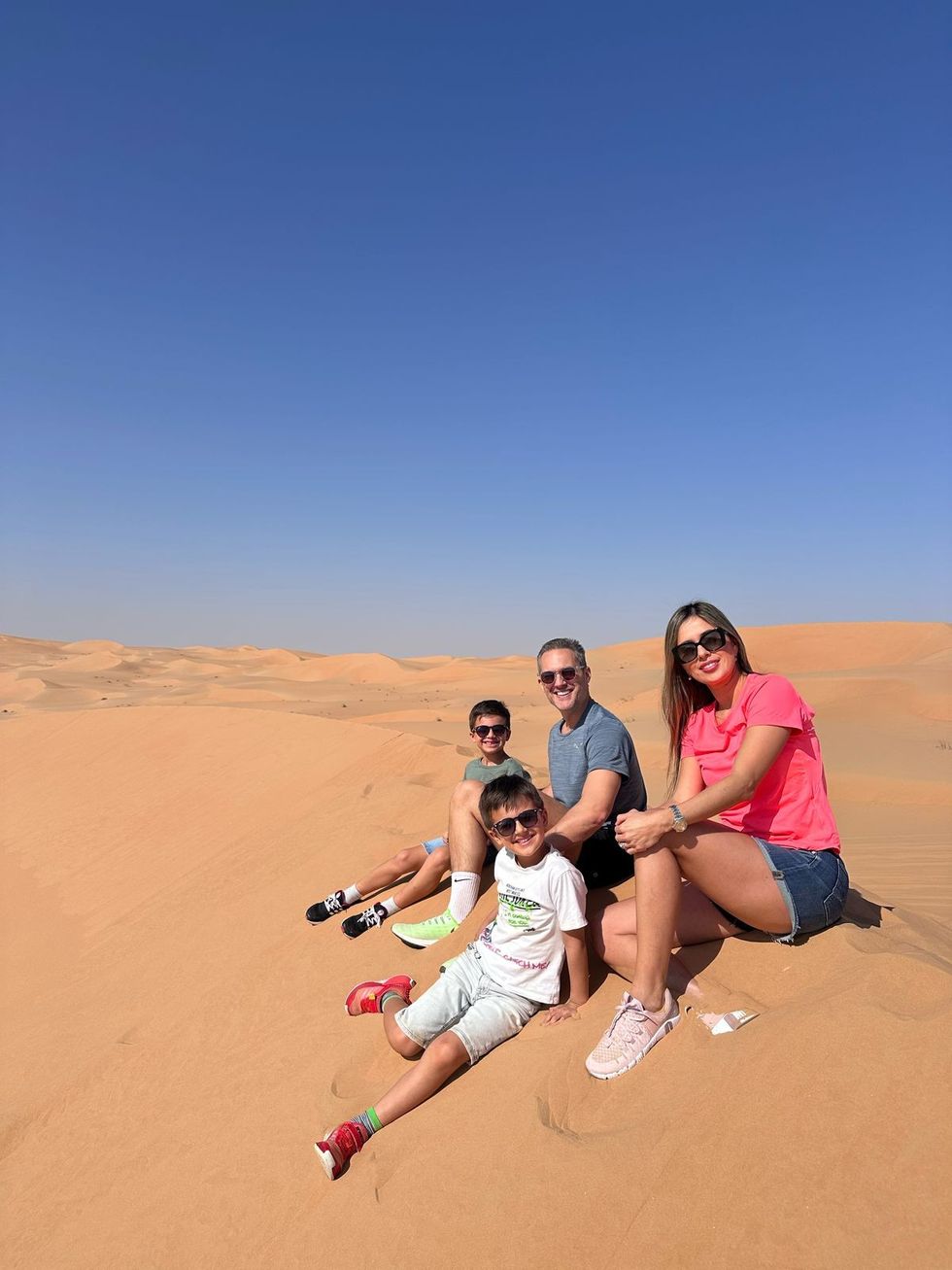 Jeremy Savory and his family in the UAE