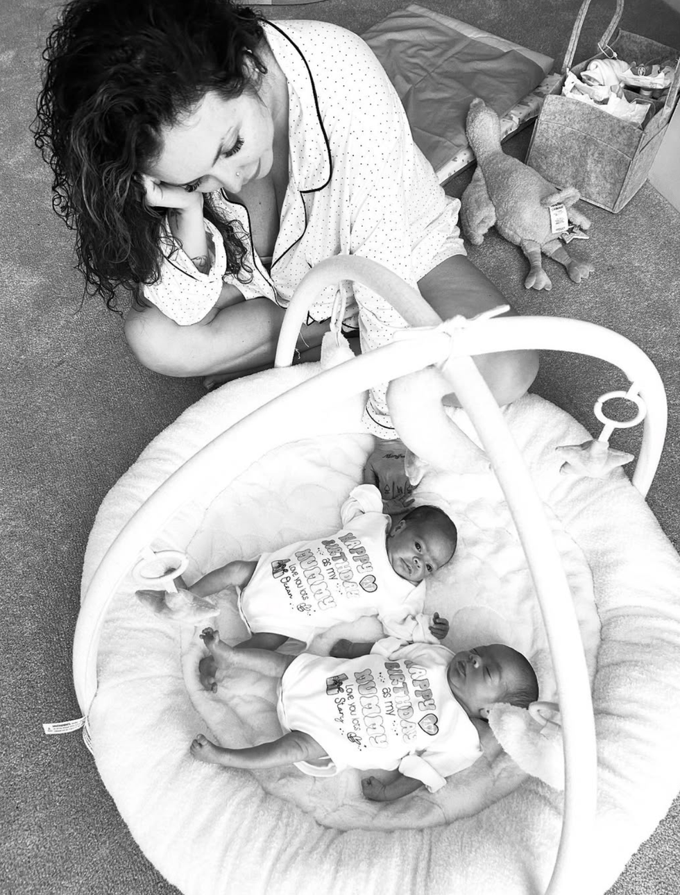 Jess Nelson and twins