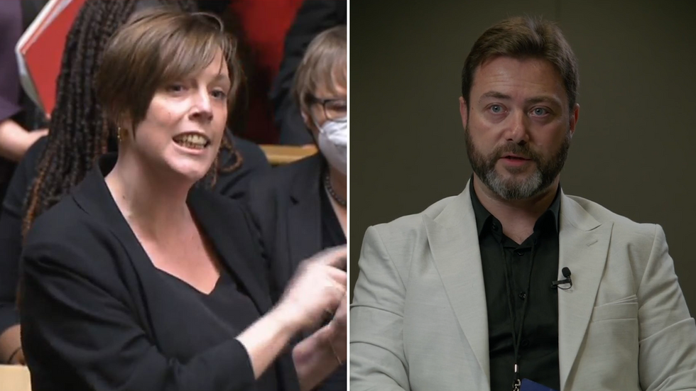 Jess Phillips and Carl Benjamin