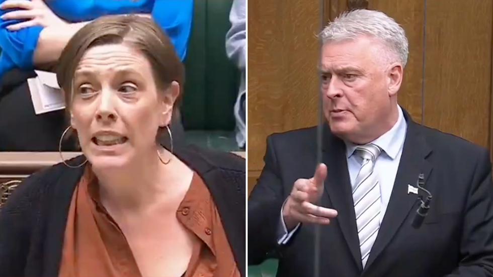 Jess Phillips and Lee Anderson