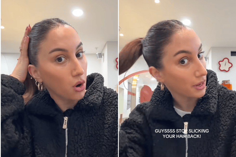 Jess talking about the dangers of a slick back look