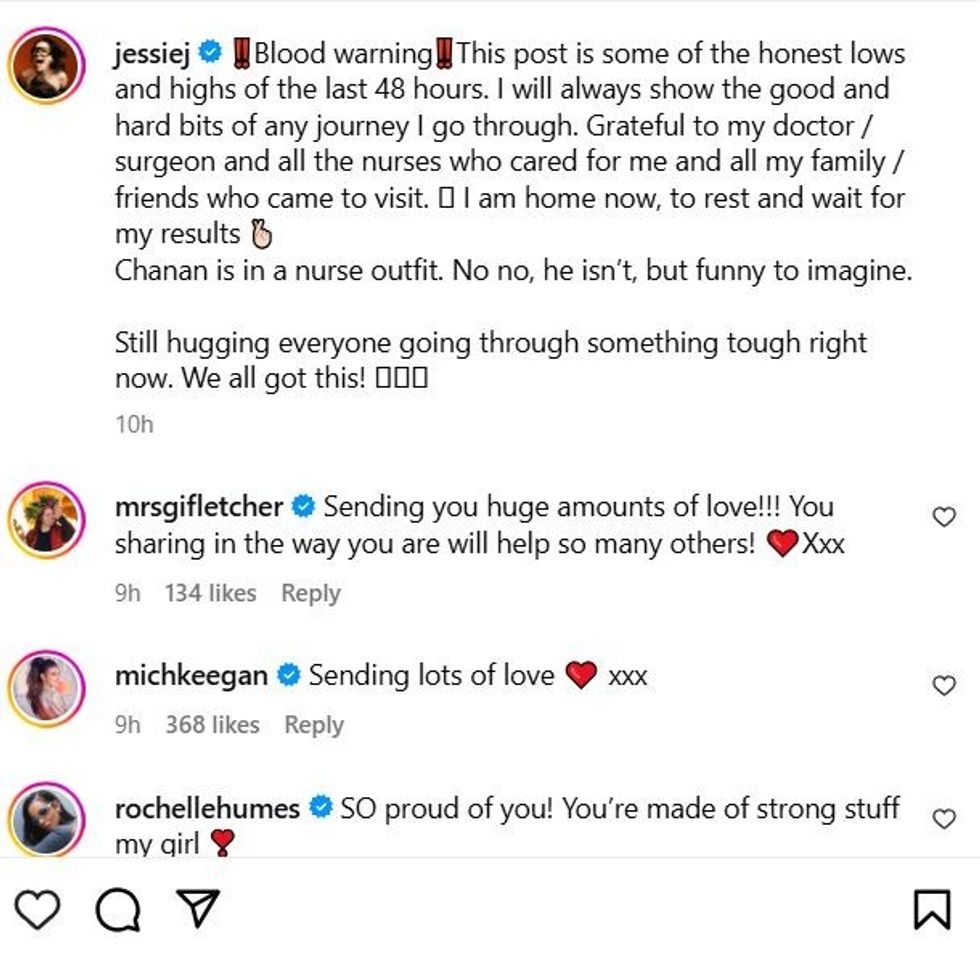 Jessie J post comments