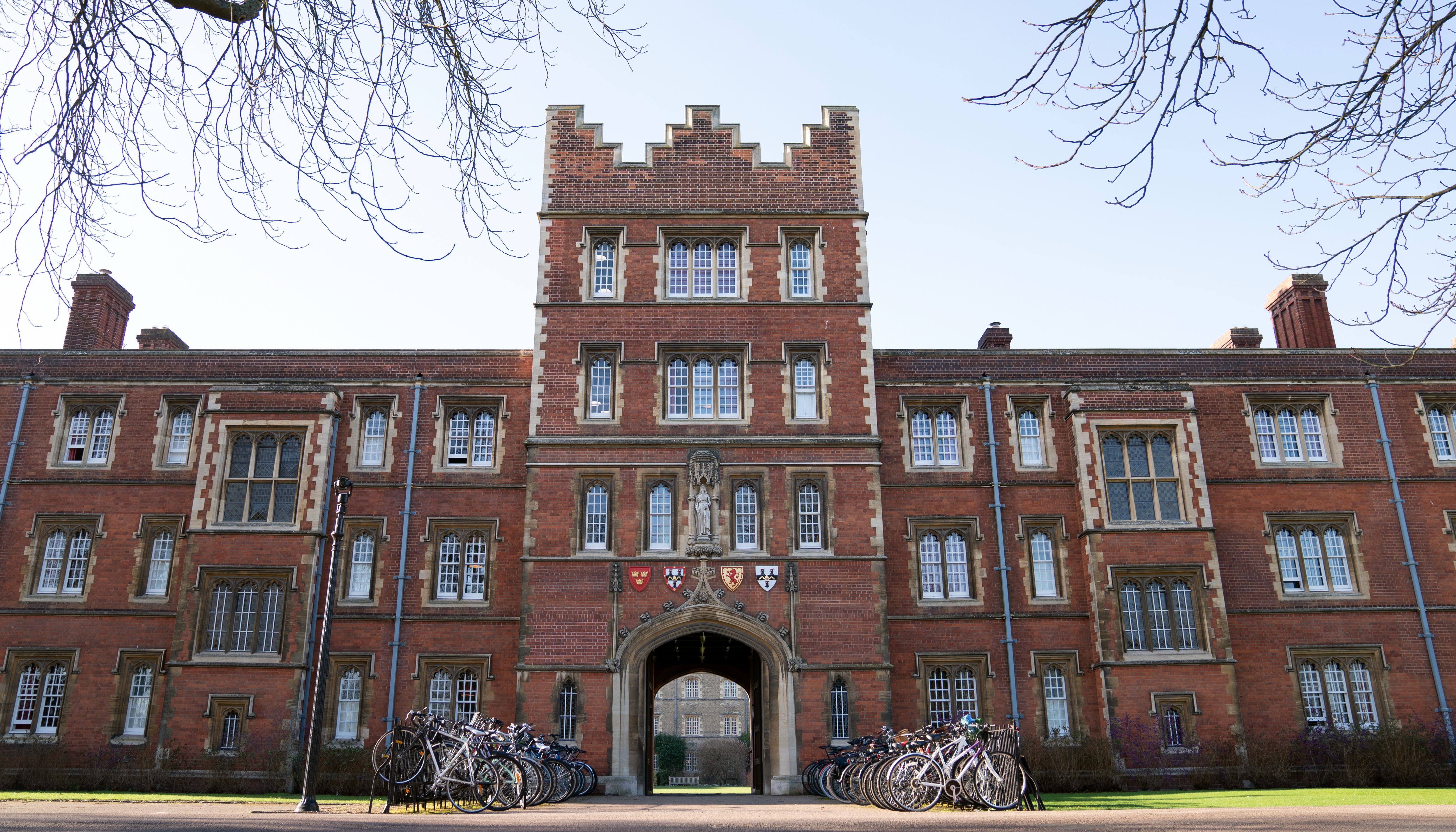 Jesus College at the University of Cambridge, where the memorial to Tobias Rustat is located