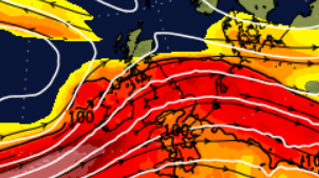 Jet stream map UK