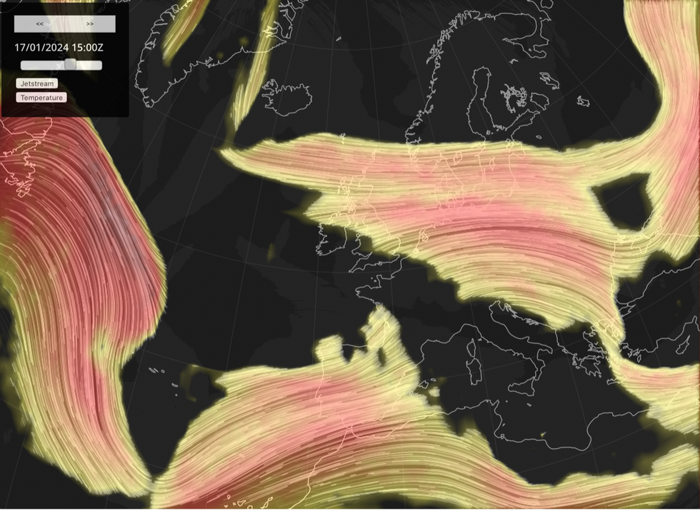 Jet Stream map