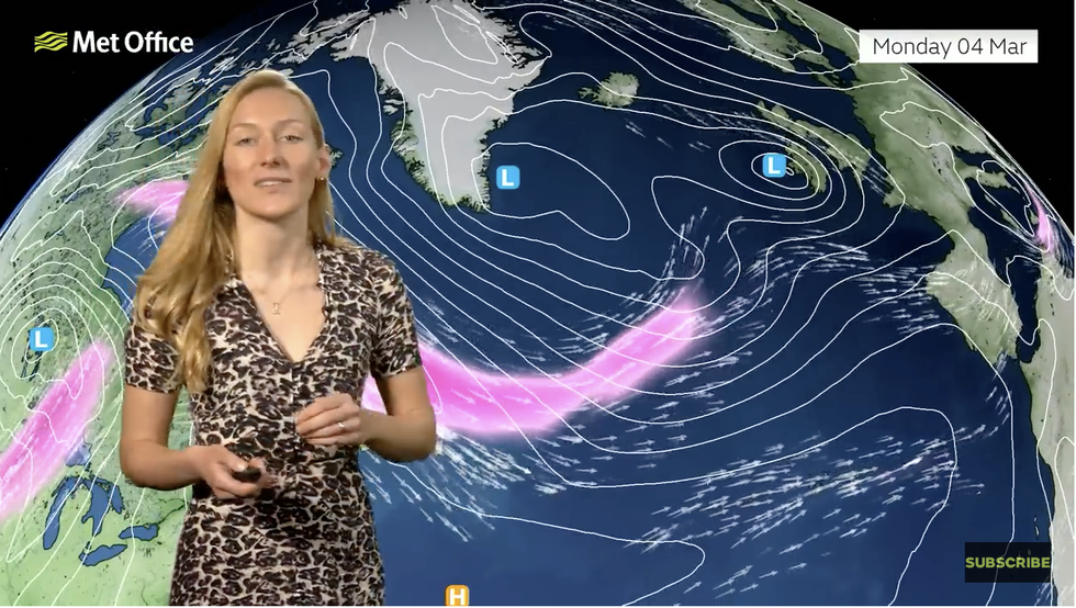 Jet stream swooping in
